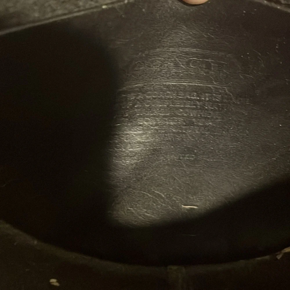 Vintage Coach Black Leather Crossbody Shoulder Bag - Picture 10 of 12